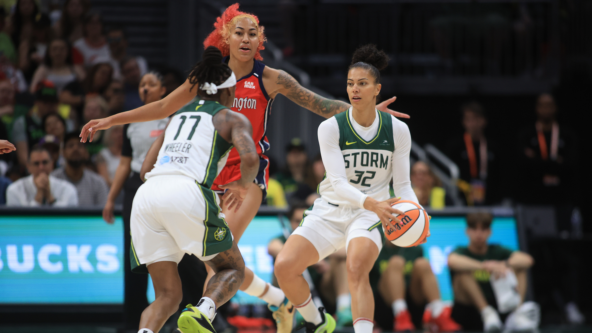 WNBA_WNBA常规赛：华盛顿神秘人74-69西雅图风暴_WNBA常规赛：华盛顿神秘人74-69西雅图风暴_开局火力全开！欧古米克收到加比 ...