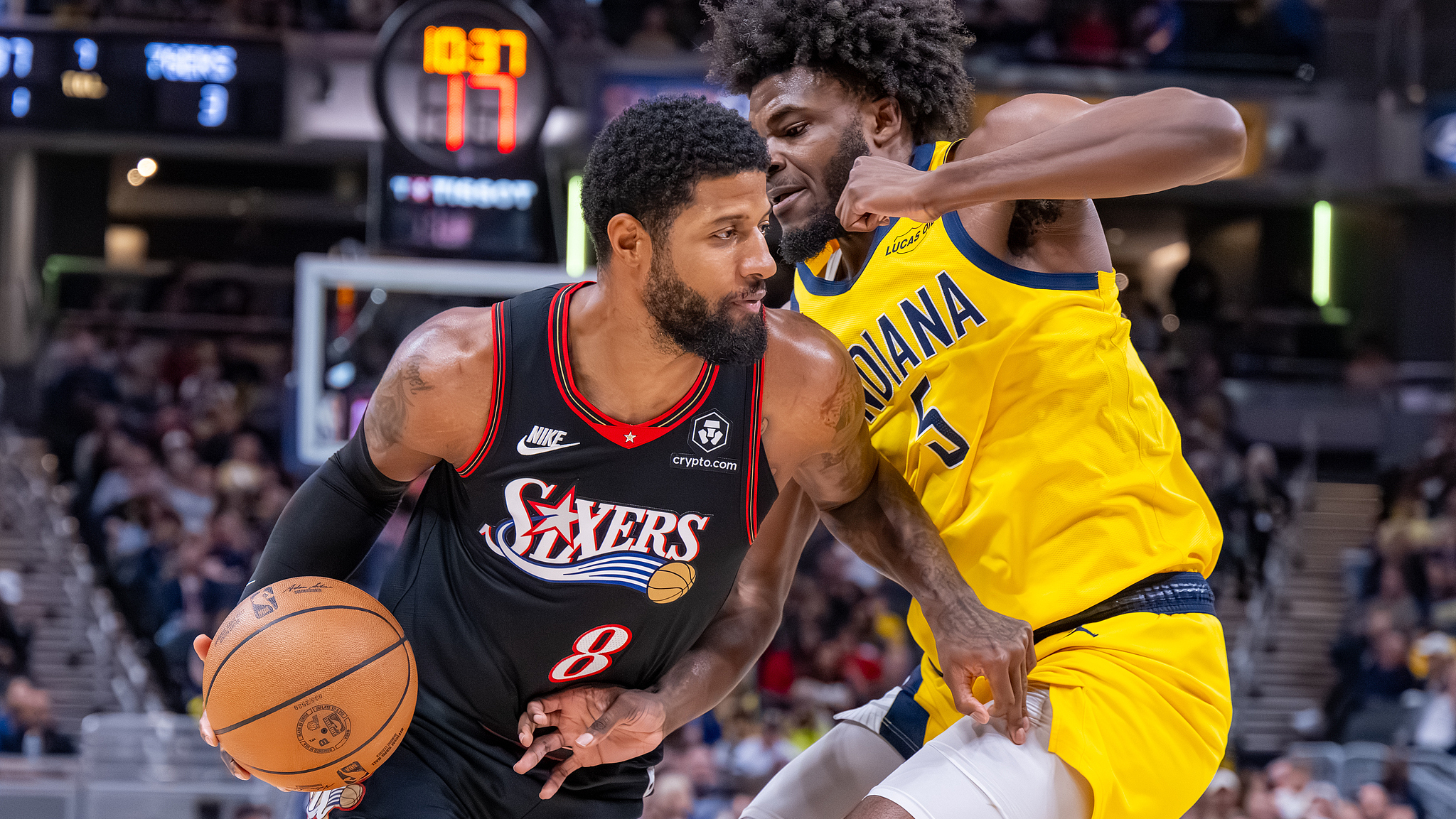 NBA全场集锦_NBA常规赛：76人105-94步行者_NBA常规赛：76人105-94步行者_【球星】乔治vs步行者集锦全场21分5板2助里 ...