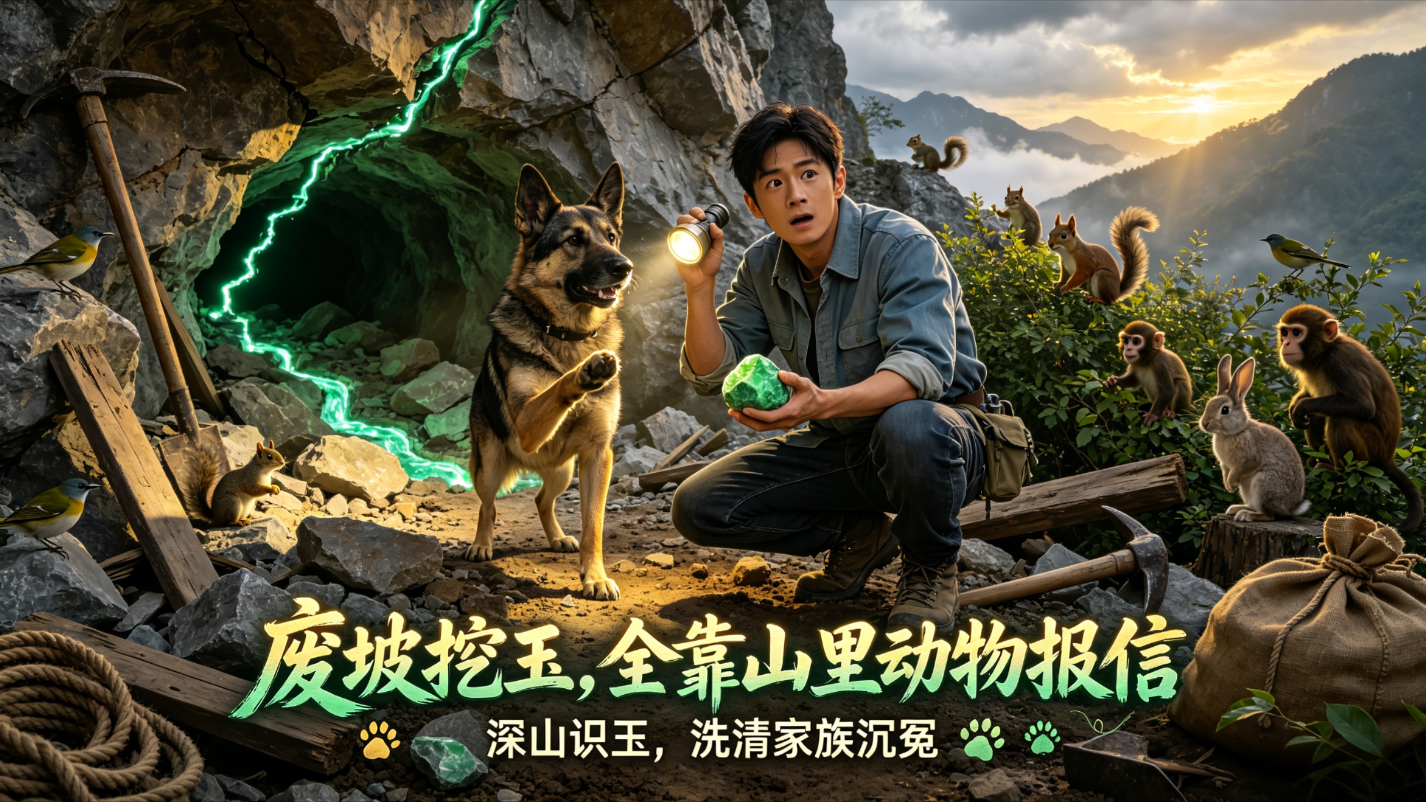 废坡挖玉，全靠山里动物报信_第01集_动漫_高清完整版视频在线观看_腾讯视频