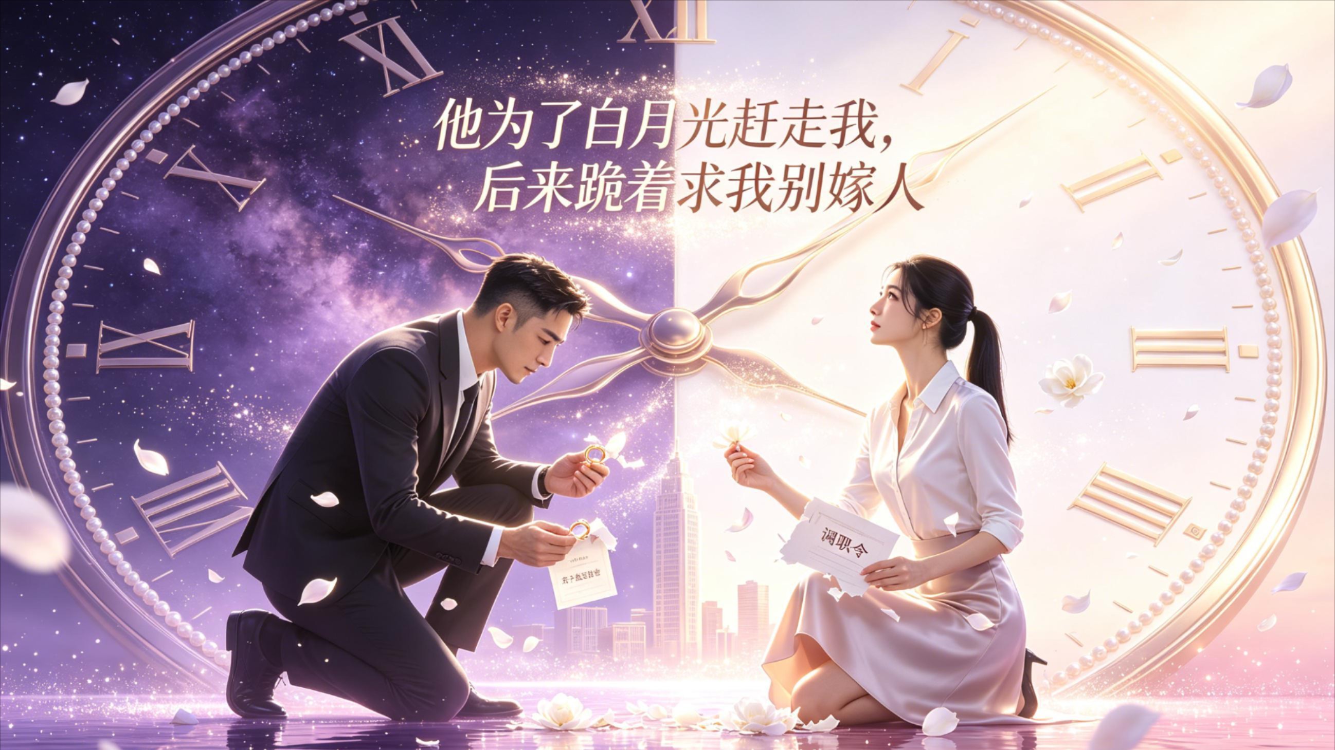 最后一枚戒指掏出来的时候，全场都在等那个字#仿真人漫剧#AI漫剧，他为了白月光赶走我，后来跪着求我别嫁人-第10集_电视剧_高清完整版视频在线 ...