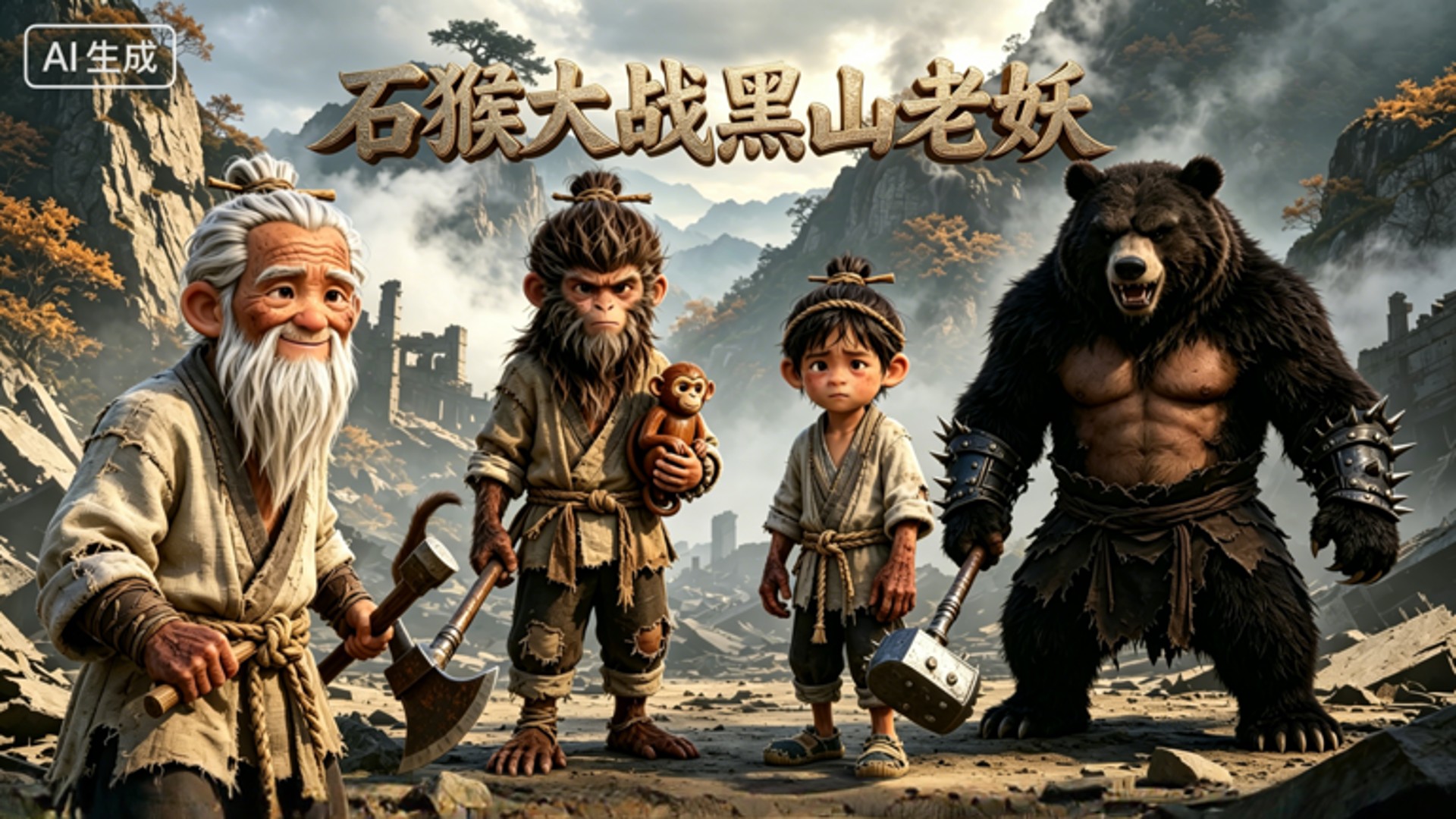石猴大战黑山老妖第一集_动漫_高清完整版视频在线观看_腾讯视频
